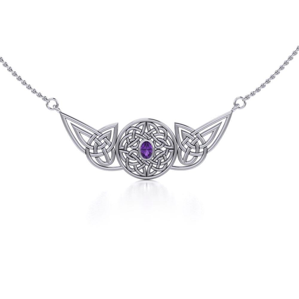 Celtic Protection Knot Sterling Silver Necklace TN055