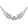 I give you my lasting love ~ Celtic Knotwork Claddagh Sterling Silver Necklace TN093