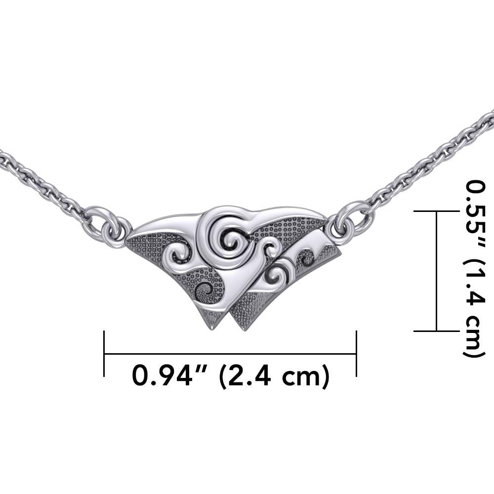 Celtic Spirals Silver Necklace TN176