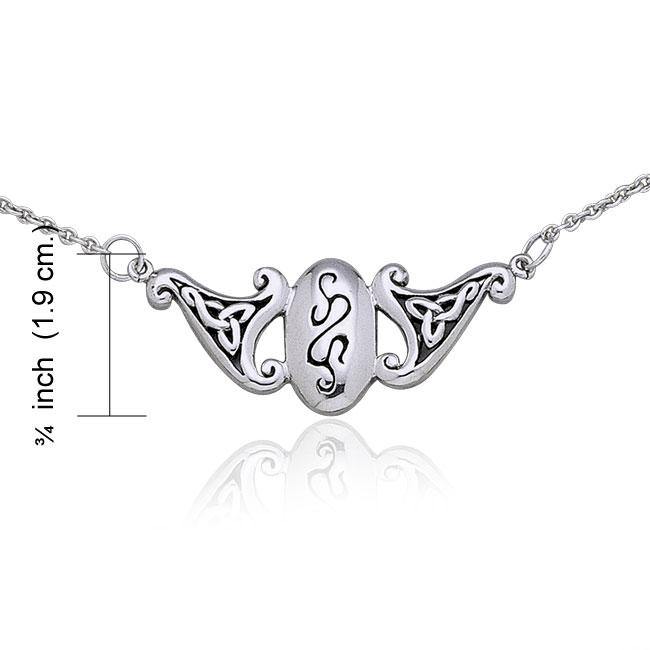 Celtic Knotwork Triskele Silver Necklace TN177