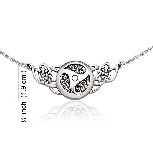 Celtic Knots Triskele Silver Necklace TN185
