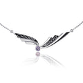 Celtic Knotwork Silver Necklace with Gemstone TN190
