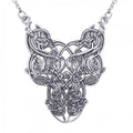 Celtic Knotwork Bird Sterling Silver Necklace Jewelry By Peter Stone Featuring Intricate Engraving TN294