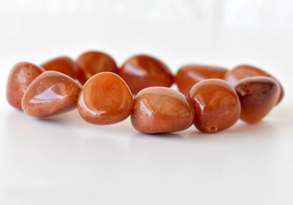Red Aventurine Nugget Bracelet ~ Crystal Nuggets Jewelry | Nugget Bracelet | Wiccan Center