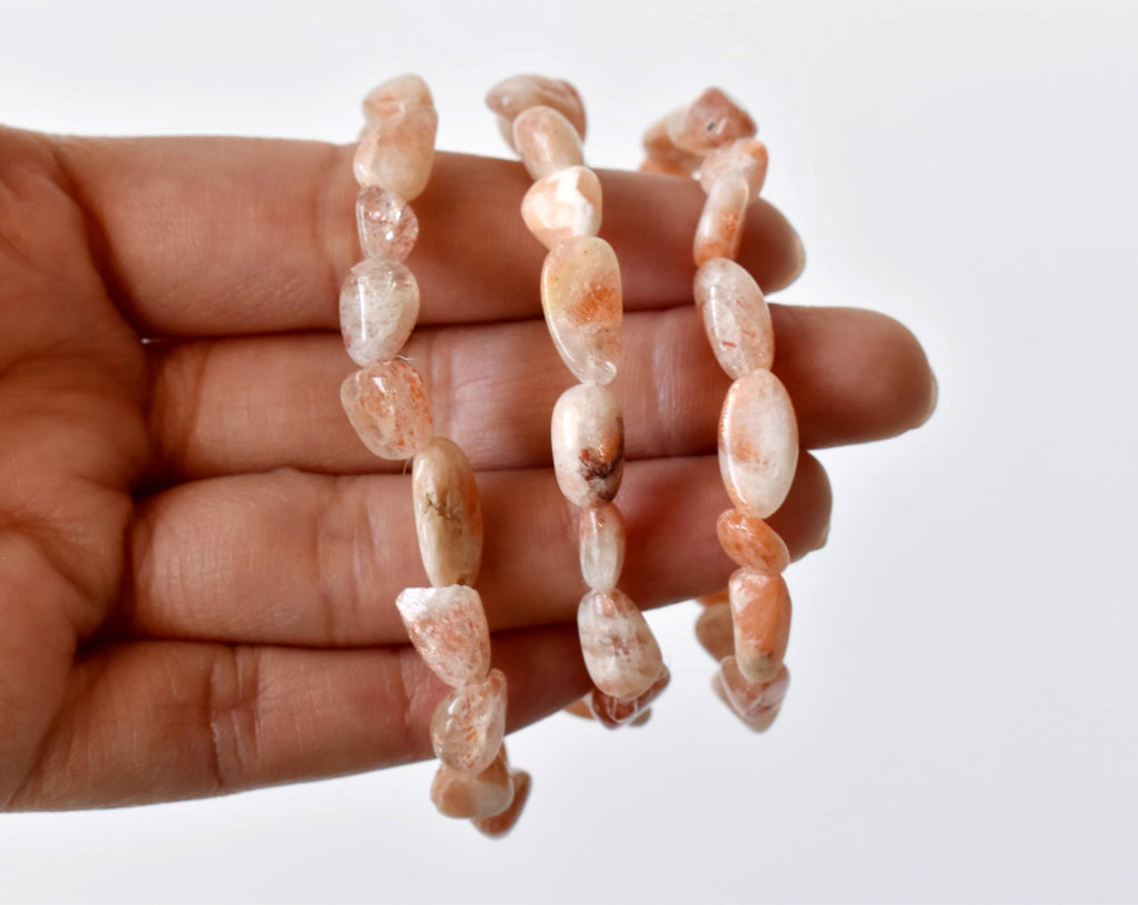 Sunstone Nugget Bracelet ~ Crystal Nuggets Jewelry
