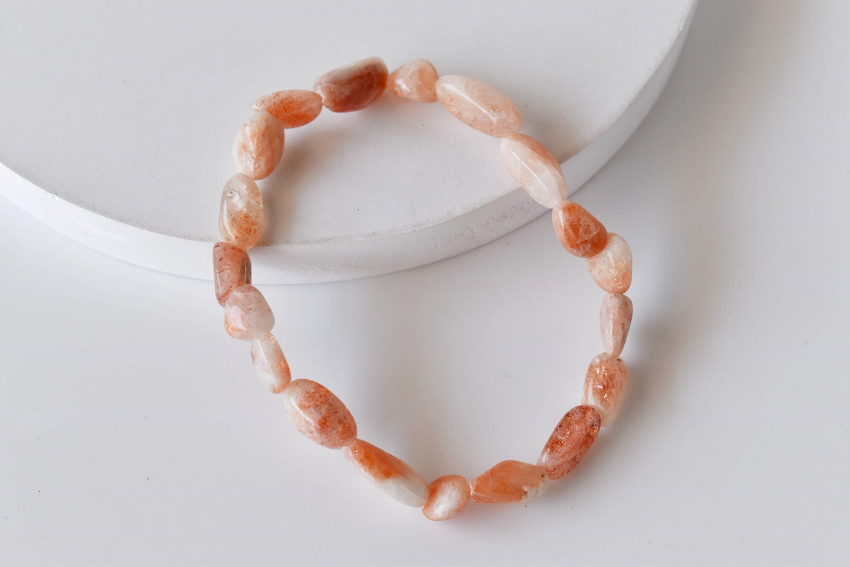 Sunstone Nugget Bracelet ~ Crystal Nuggets Jewelry