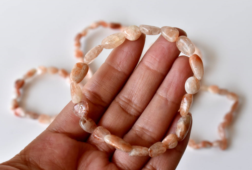 Sunstone Nugget Bracelet ~ Crystal Nuggets Jewelry