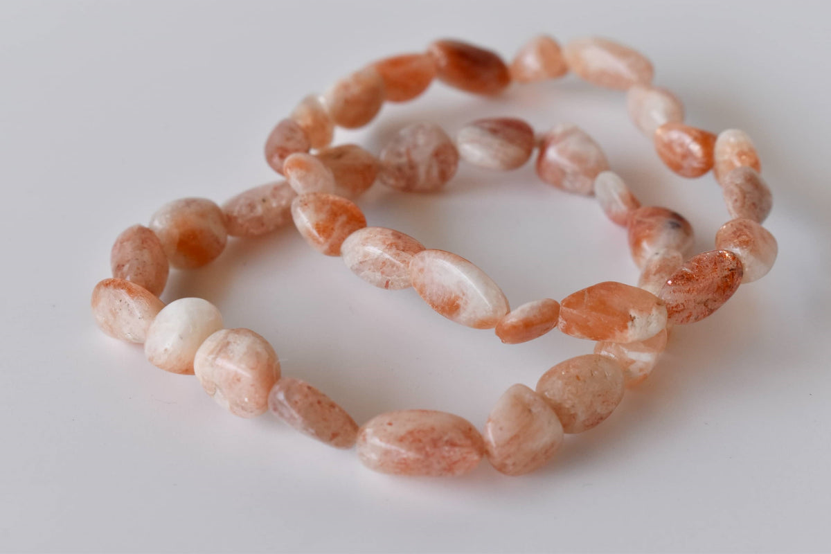 Sunstone Nugget Bracelet ~ Crystal Nuggets Jewelry