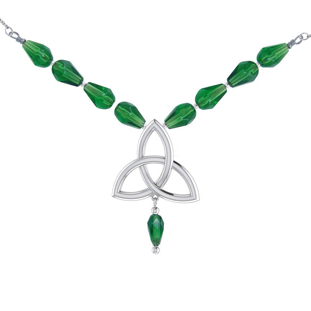 Celtic Knotwork Silver Triquetra Necklace TNC037
