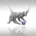 Celtic Cat Gemstone Necklace TNC042