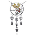 Ted Andrews Dragonfly Sterling Silver Necklace with Colored Enamel  TNC050