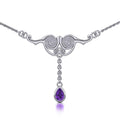 Celtic Silver Spiral Necklace TNC055