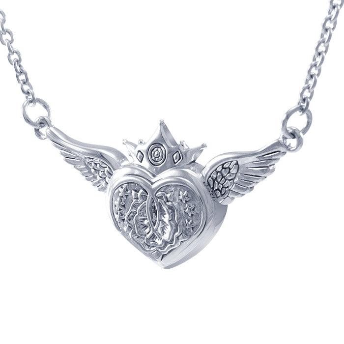 Brigid Ashwood Celtic Magdalene Silver Heart Sterling Silver Necklace TNC062