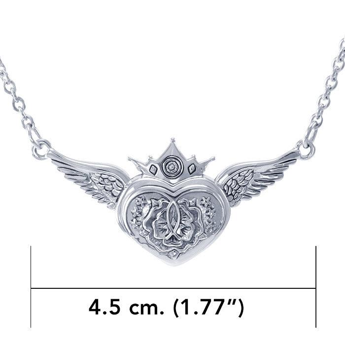 Brigid Ashwood Celtic Magdalene Silver Heart Sterling Silver Necklace TNC062