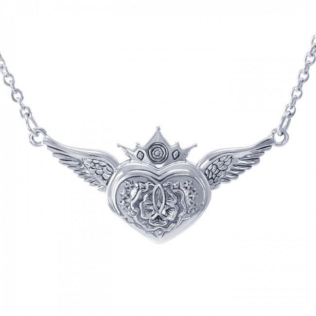 Brigid Ashwood Celtic Magdalene Silver Heart Sterling Silver Necklace TNC062