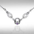 Celtic Knotwork Silver Claddagh Necklace TNC082