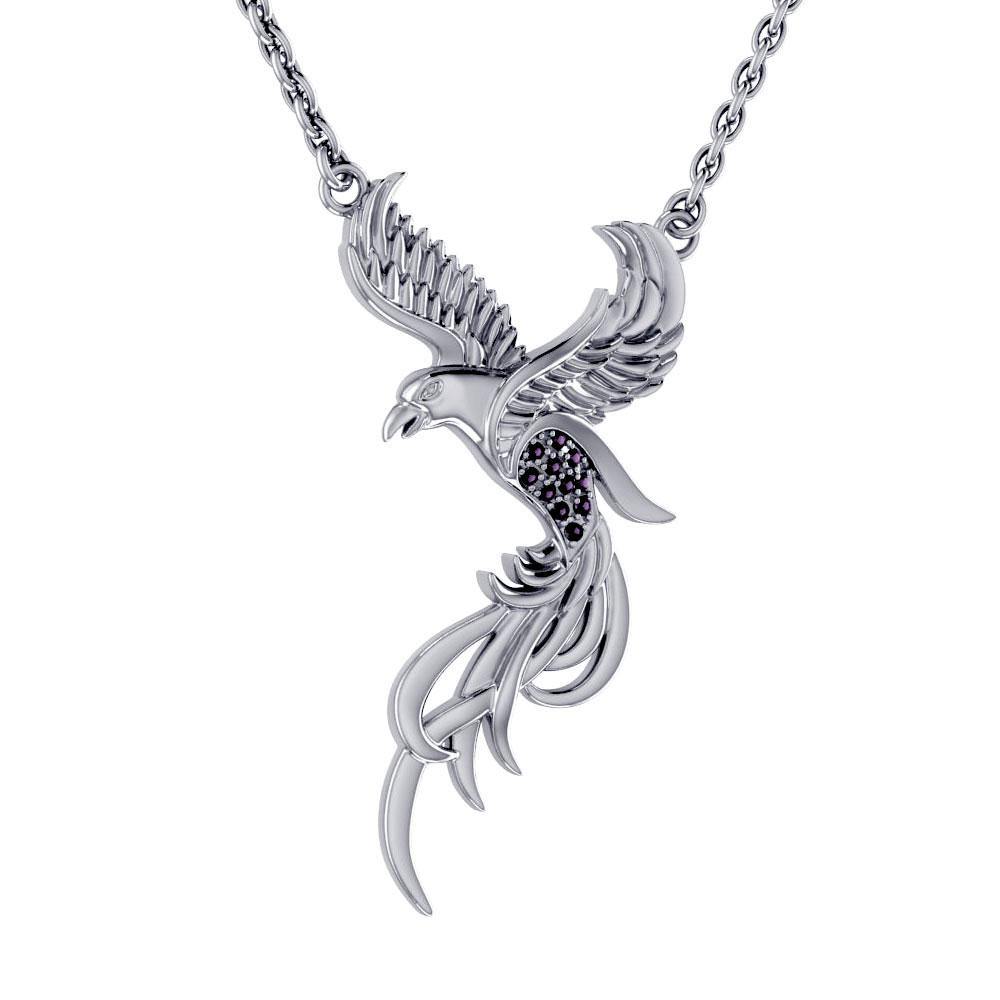 Alighting Breakthrough Mythical Phoenix Sterling Silver Pendant TNC232 Limited Edition