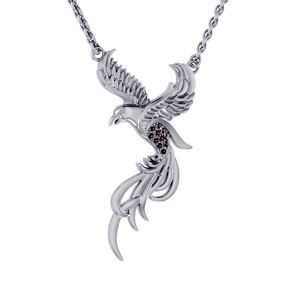 Alighting Breakthrough Mythical Phoenix Sterling Silver Pendant TNC232 Limited Edition