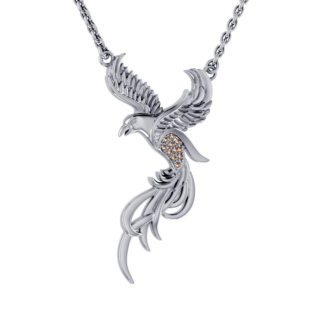 Alighting Breakthrough Mythical Phoenix Sterling Silver Pendant TNC232 Limited Edition