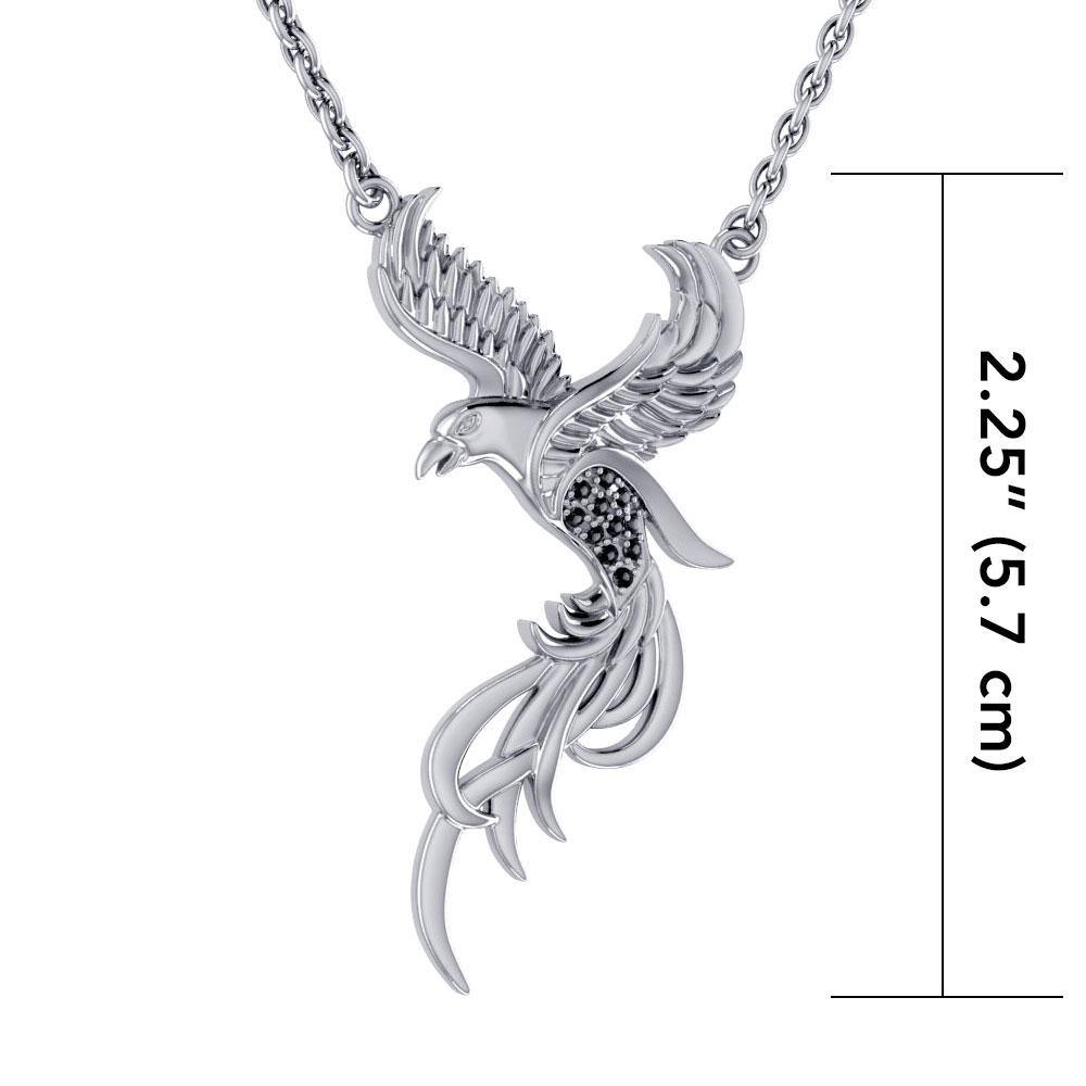 Alighting Breakthrough Mythical Phoenix Sterling Silver Pendant TNC232 Limited Edition