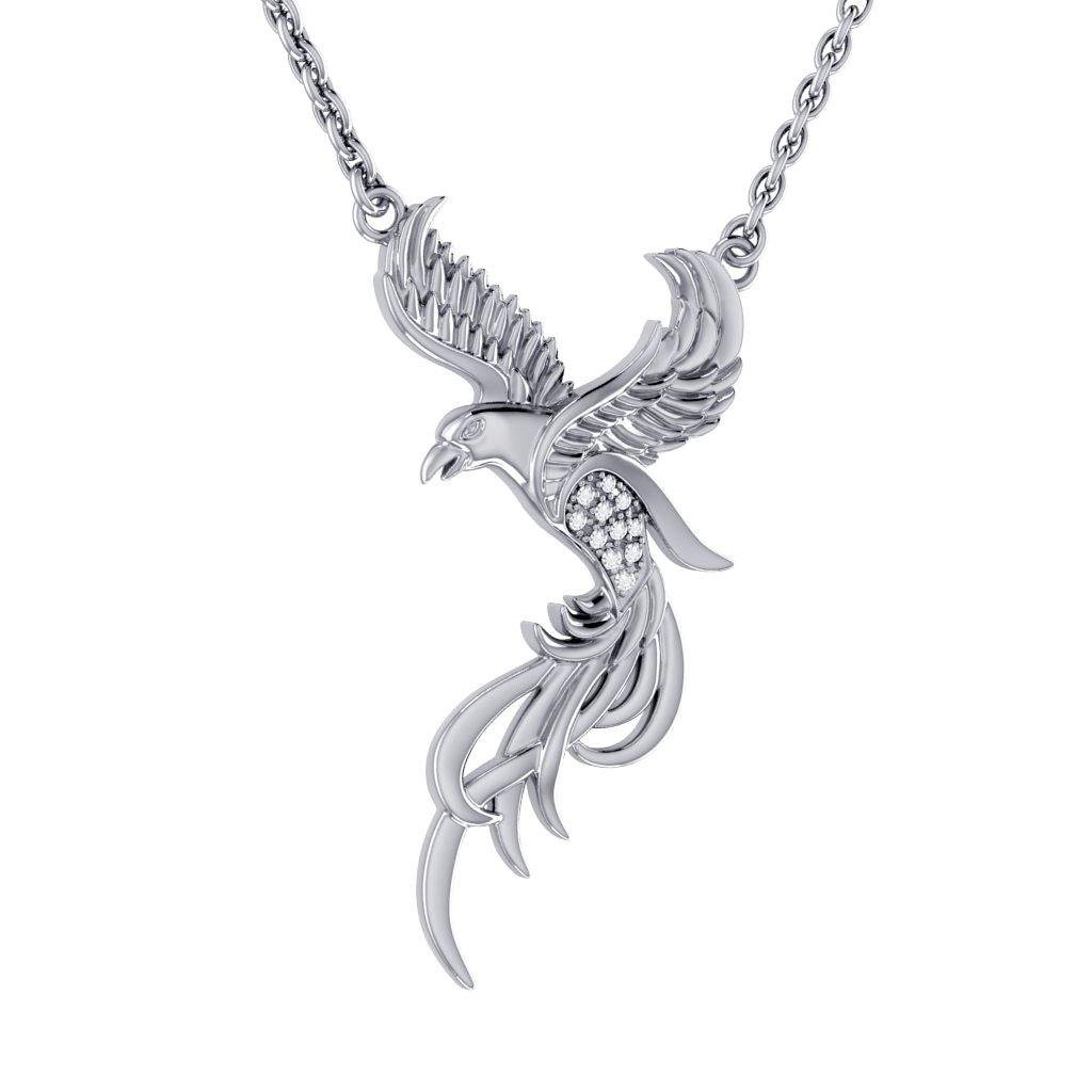 Alighting Breakthrough Mythical Phoenix Sterling Silver Pendant TNC232 Limited Edition