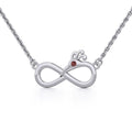 Infinity Peacock Sterling Silver Necklace with Gemstone TNC487