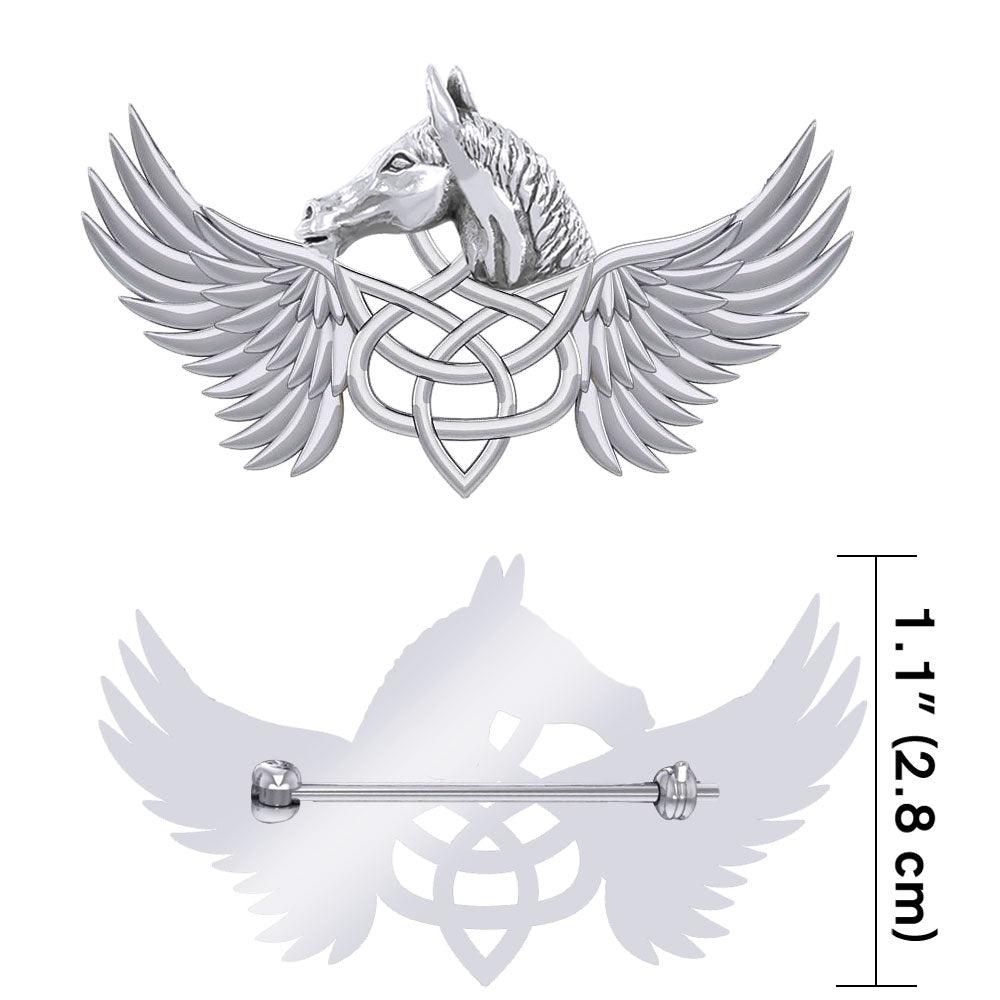 The Celtic Pegasus Sterling  Silver Brooch TBC165