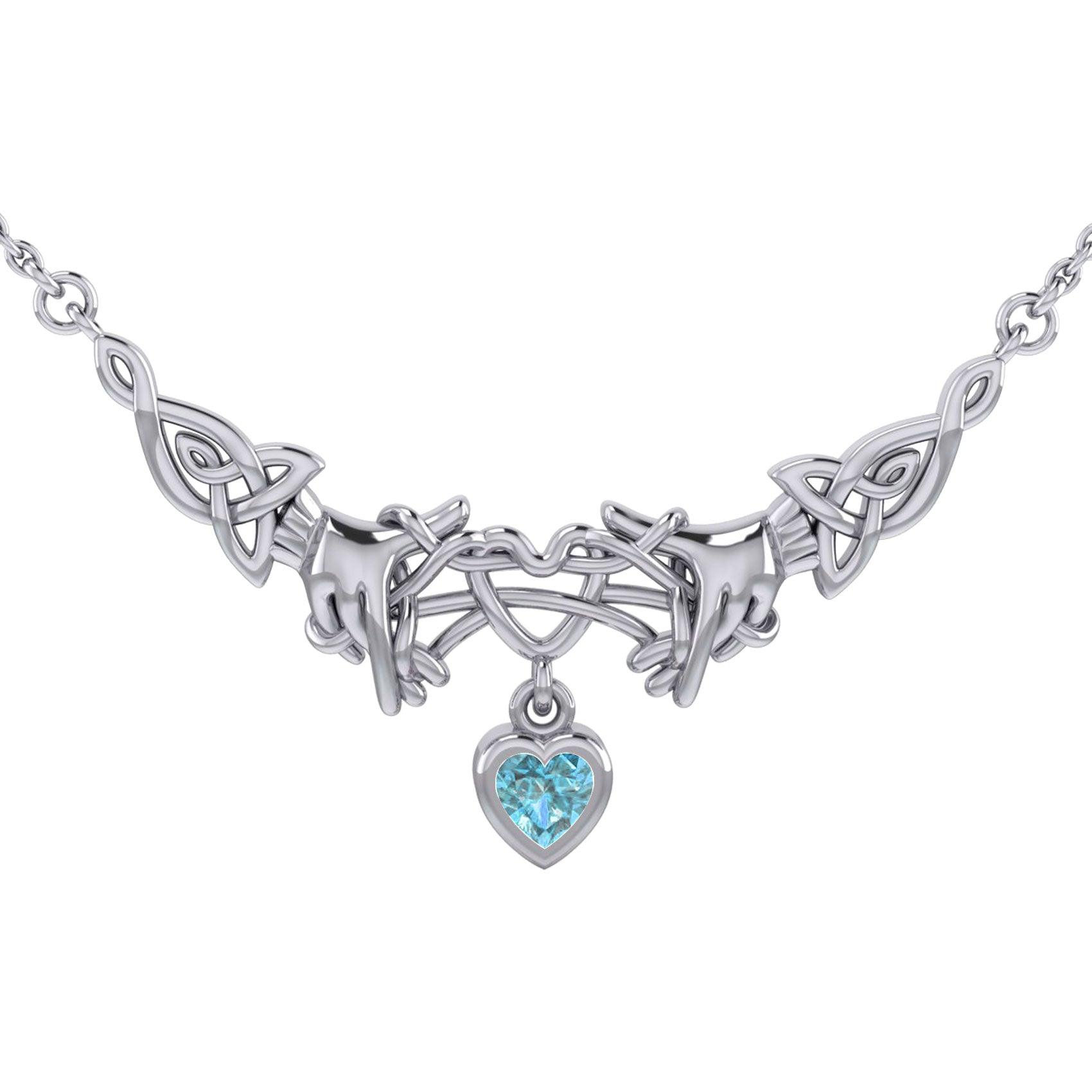 Celtic Knotwork Japanese Ayatori Love Silver Necklace TNC555