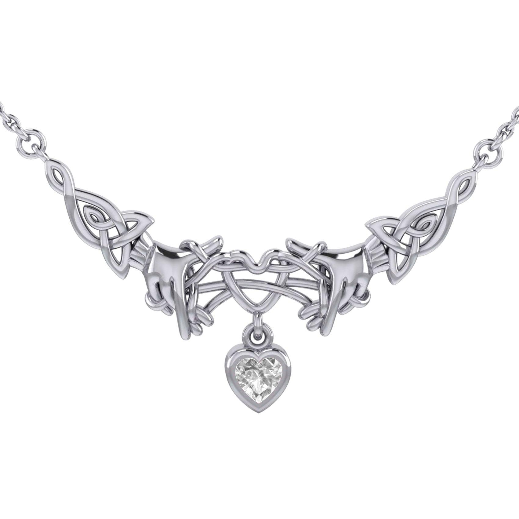 Celtic Knotwork Japanese Ayatori Love Silver Necklace TNC555