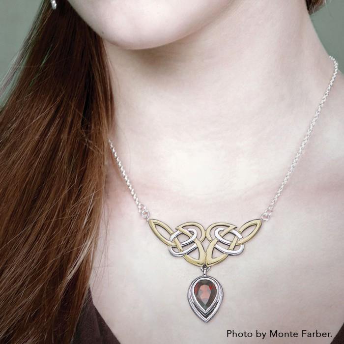Celtic Knot Necklace TNV132 Sterling Silver By Peter Stone Celtic Knotwork Collection Gift For Her