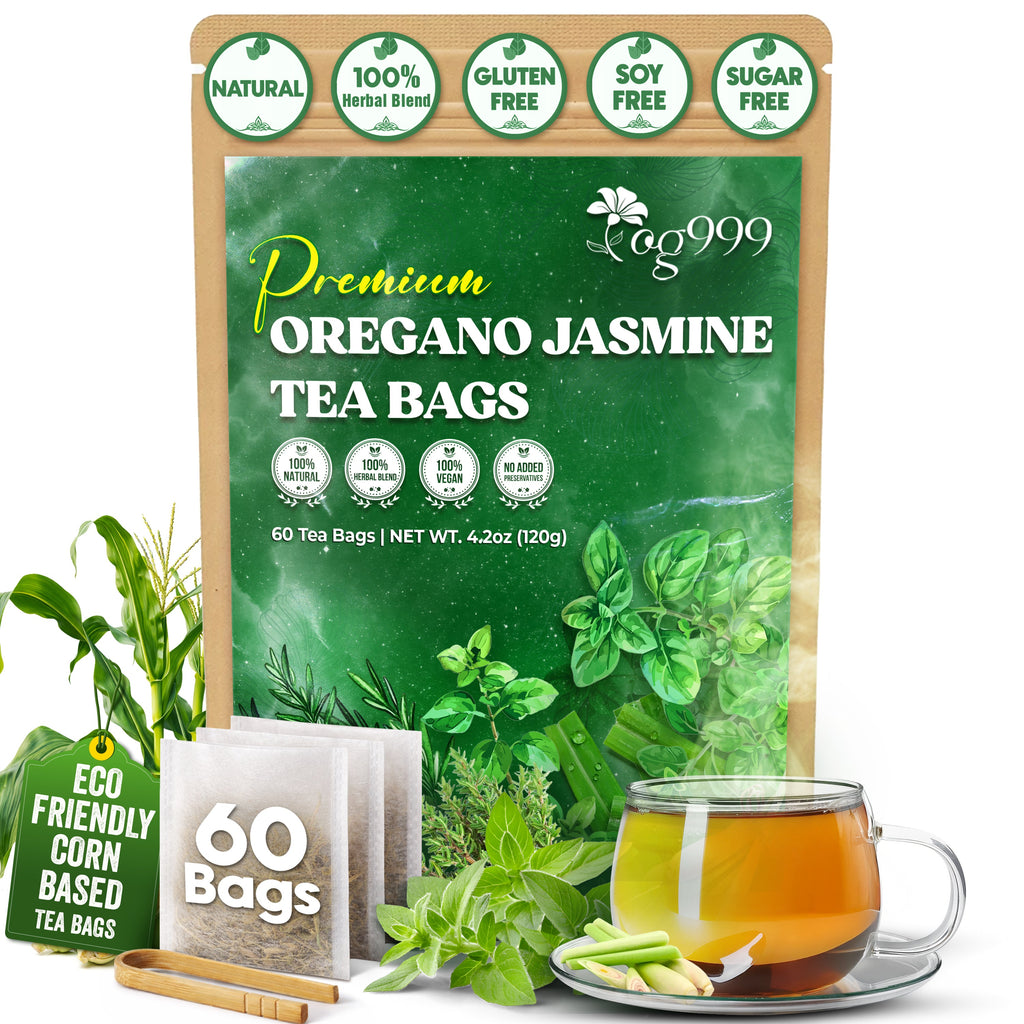 Premium Oregano Herbal Tea with Jasmine-Like Notes | Blend of Oregano, Thyme & Lemongrass | Tea | Wiccan Center