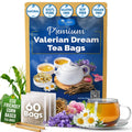 Premium Valerian Tea, Made From Valerian Root, Chamomile flower, Lavender flower Loose Leaf Herbal Tea. Made with Natural Material Tea Bags. No Sugar, No Caffeine, No Gluten, Vegan. | Tea | Wiccan Center