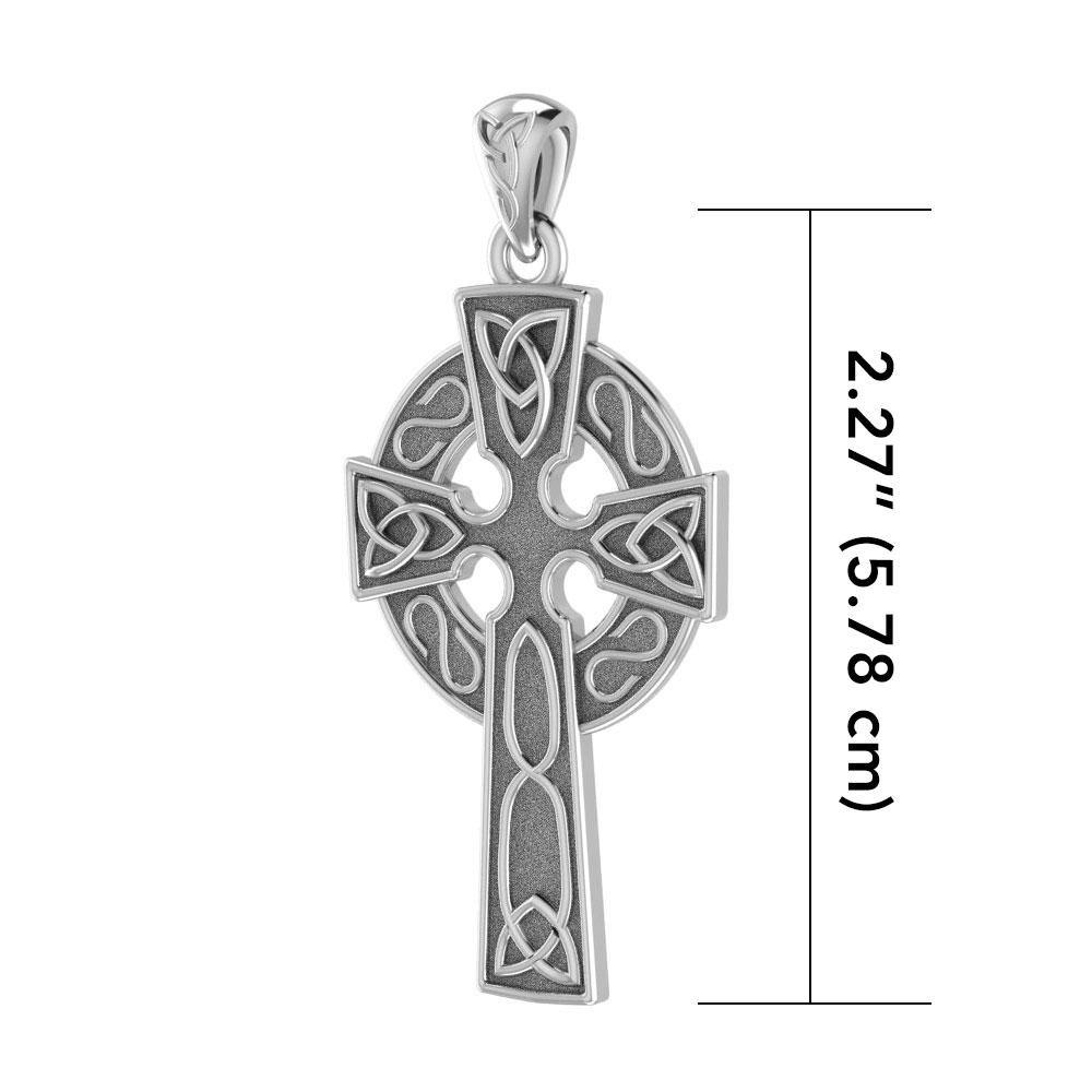 Celtic Knotwork Cross Sterling Silver Pendant TP036