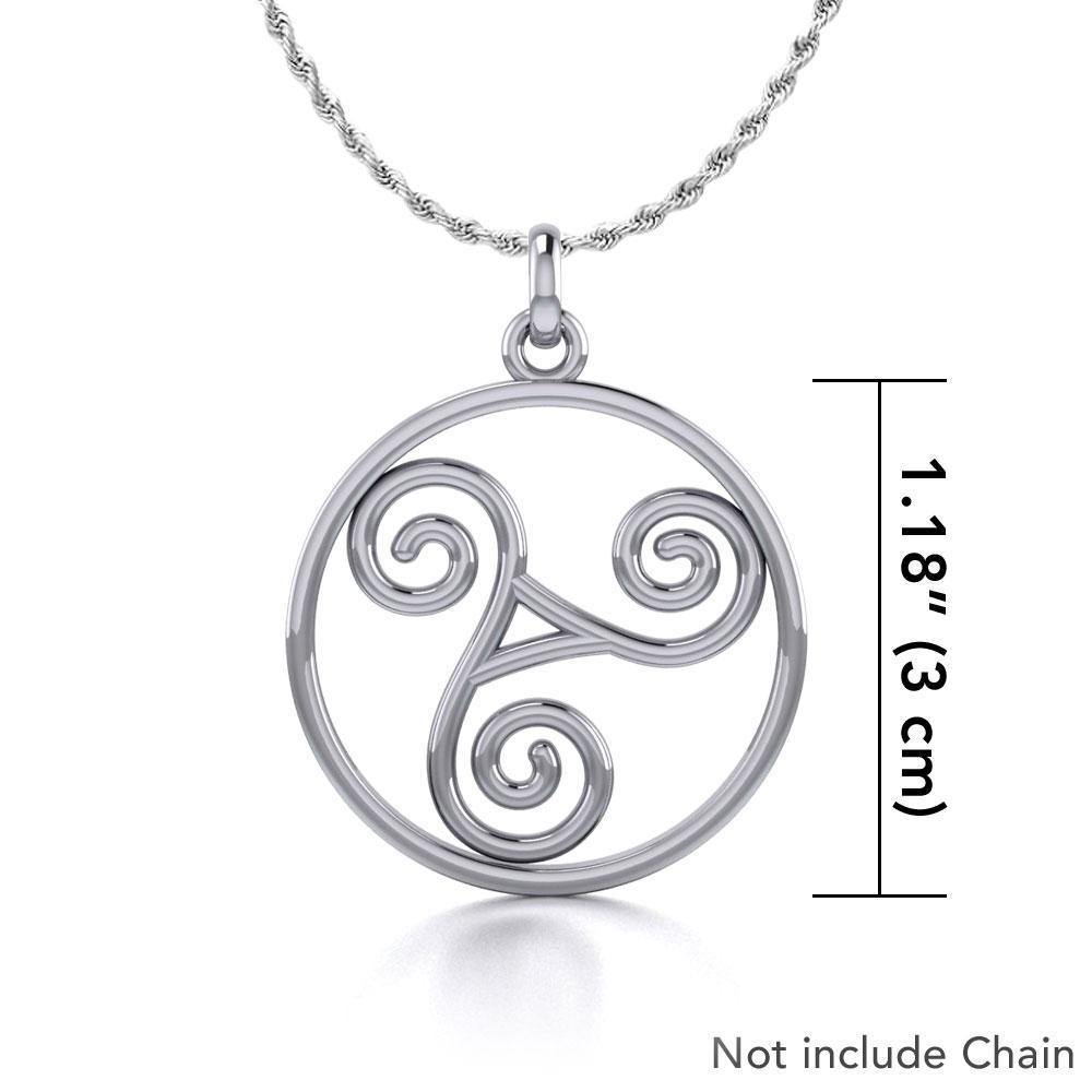 Triskelion Sterling Silver Pendant TP038