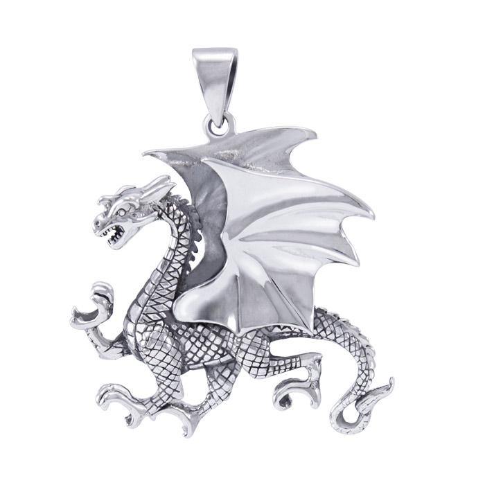 Clawing Dragon Sterling Silver Pendant TP1109