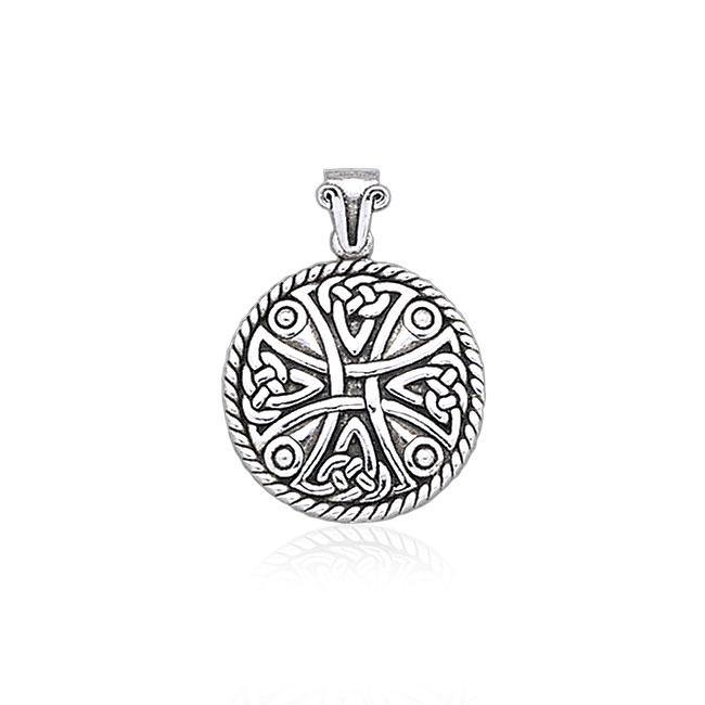 Celtic Knotwork Cross Sterling Silver Pendant TP1347