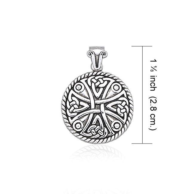 Celtic Knotwork Cross Sterling Silver Pendant TP1347