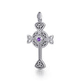 Spiritual and divine focus ~ Modern Celtic Cross Sterling Silver Pendant TP1370