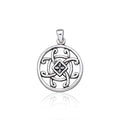 Celtic Knotwork Flowers Silver Pendant TP1444