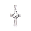 Celtic Claddagh Cross Silver Pendant TP1587