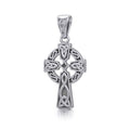 Celtic Knotwork Cross Sterling Silver Pendant TP192