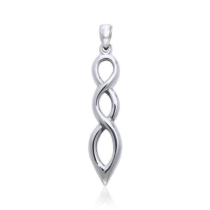 Celtic Knotwork Twist Sterling Silver Pendant TP343