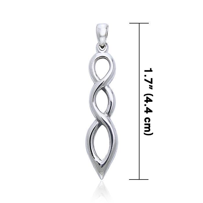 Celtic Knotwork Twist Sterling Silver Pendant TP343