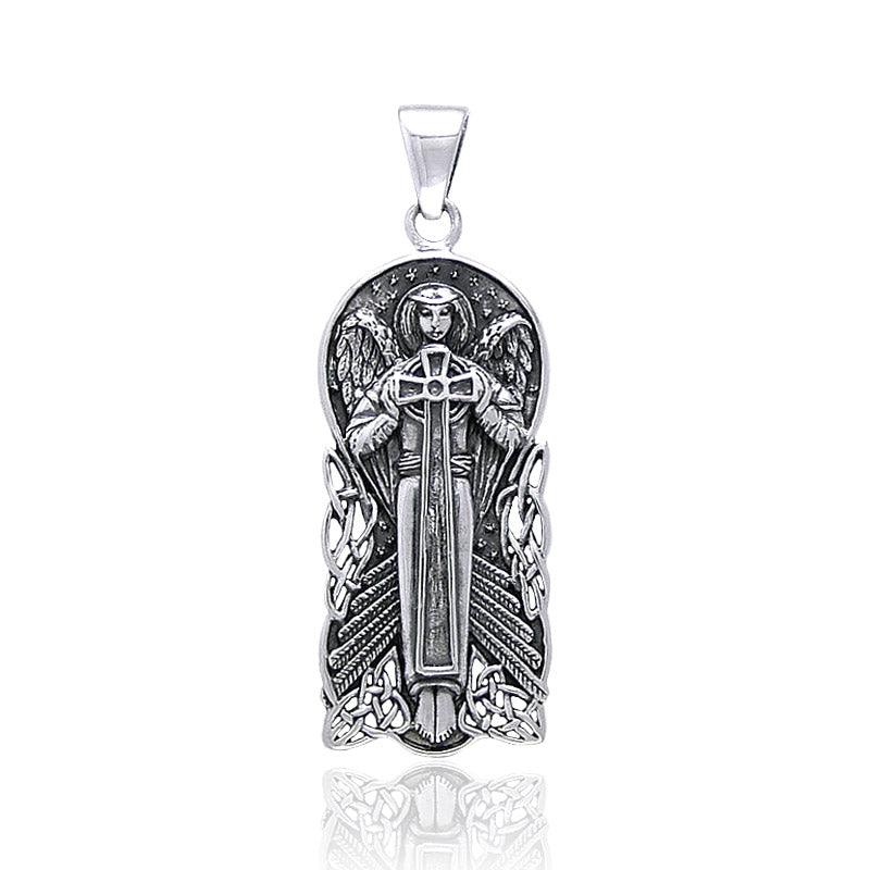 Celtic Angel Of Devotion Sterling Silver Pendant TP3442