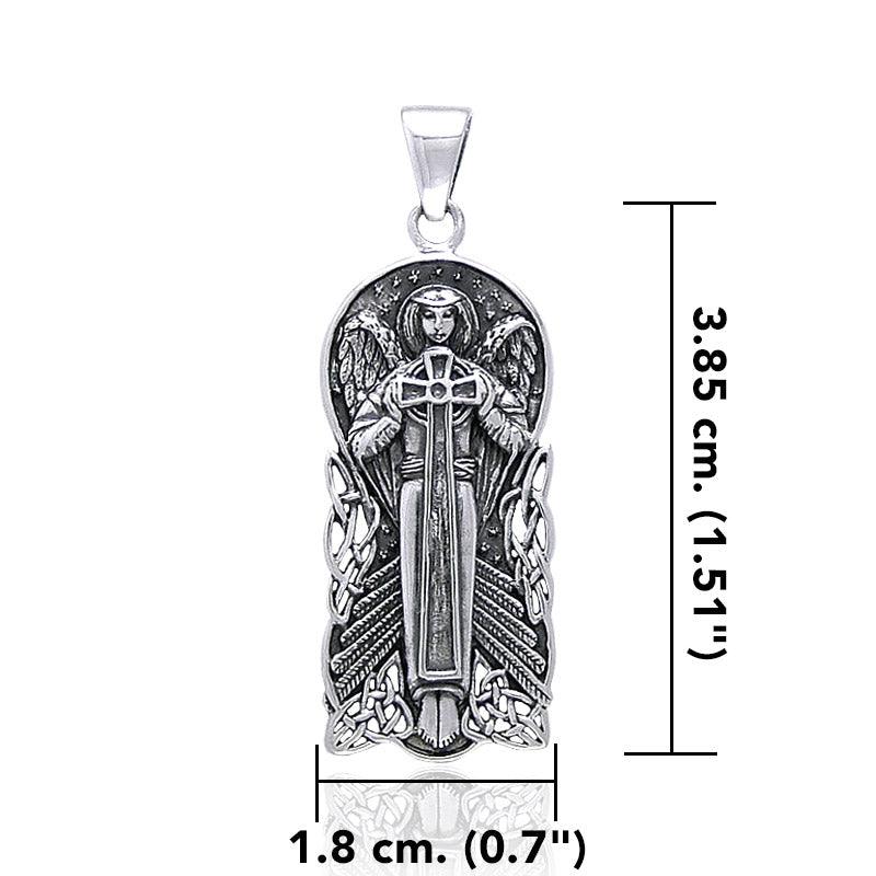 Celtic Angel Of Devotion Sterling Silver Pendant TP3442