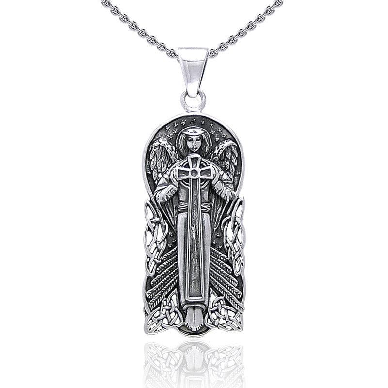 Celtic Angel Of Devotion Sterling Silver Pendant TP3442 | Pendant | Wiccan Center