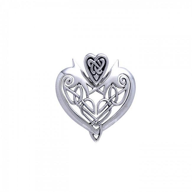 Joyous Heart Celtic Knotwork Sterling Silver Pendant By Courtney DavisTP3444