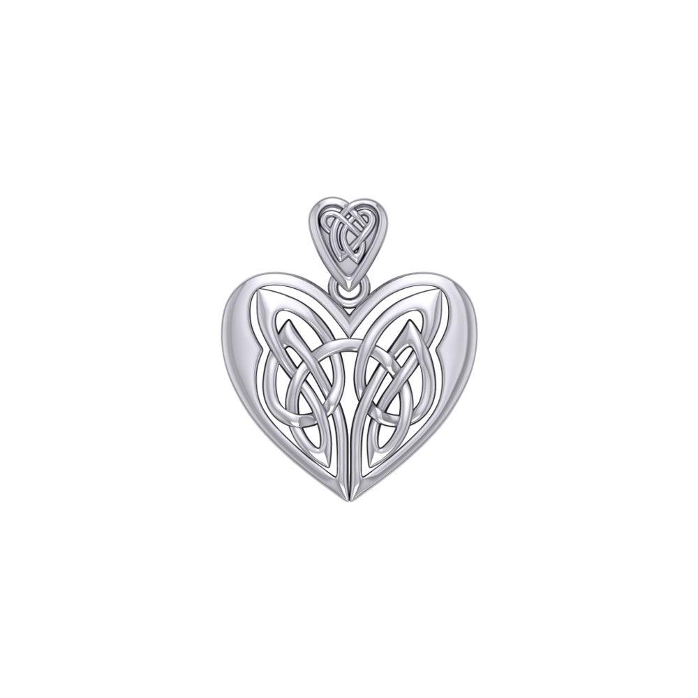 Eternal Heart Celtic Knotwork Sterling Silver Pendant by Courtney Davis  TP3445