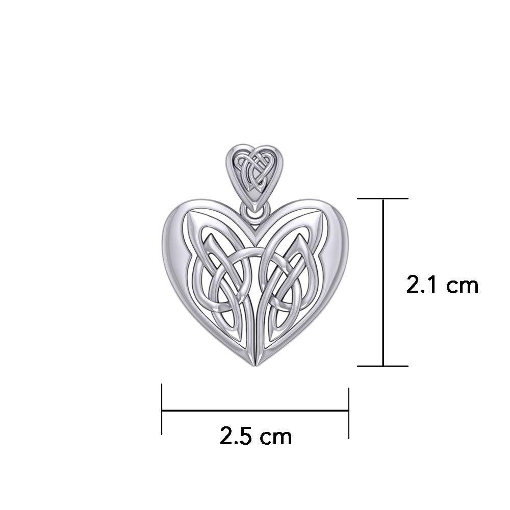 Eternal Heart Celtic Knotwork Sterling Silver Pendant by Courtney Davis  TP3445