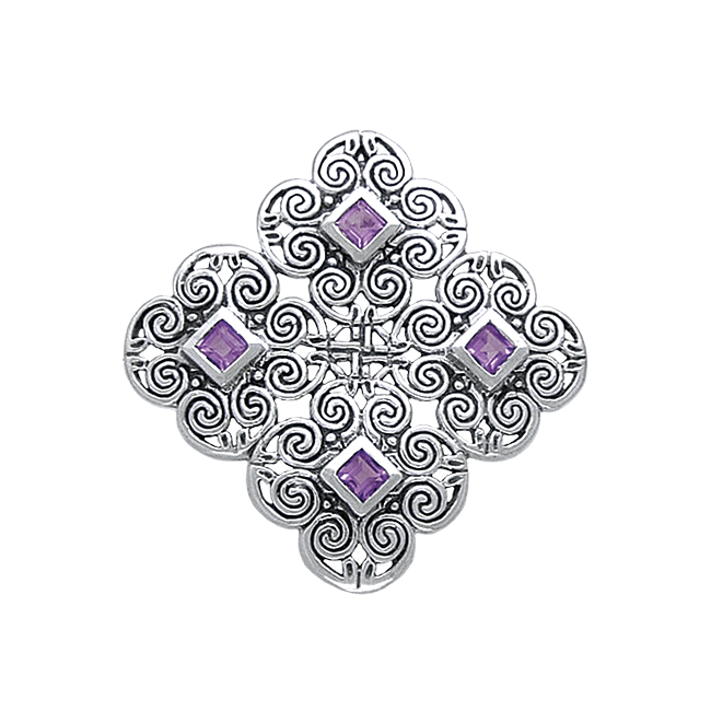 Kells Triskelia Silver Celtic Cross Pendant TP3451